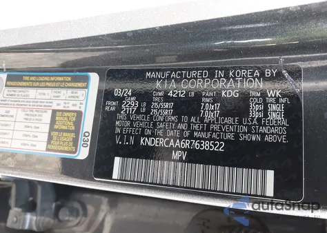 2024 Kia Seltos Ex from USA, damaged, VIN KNDERCAA6R7638522